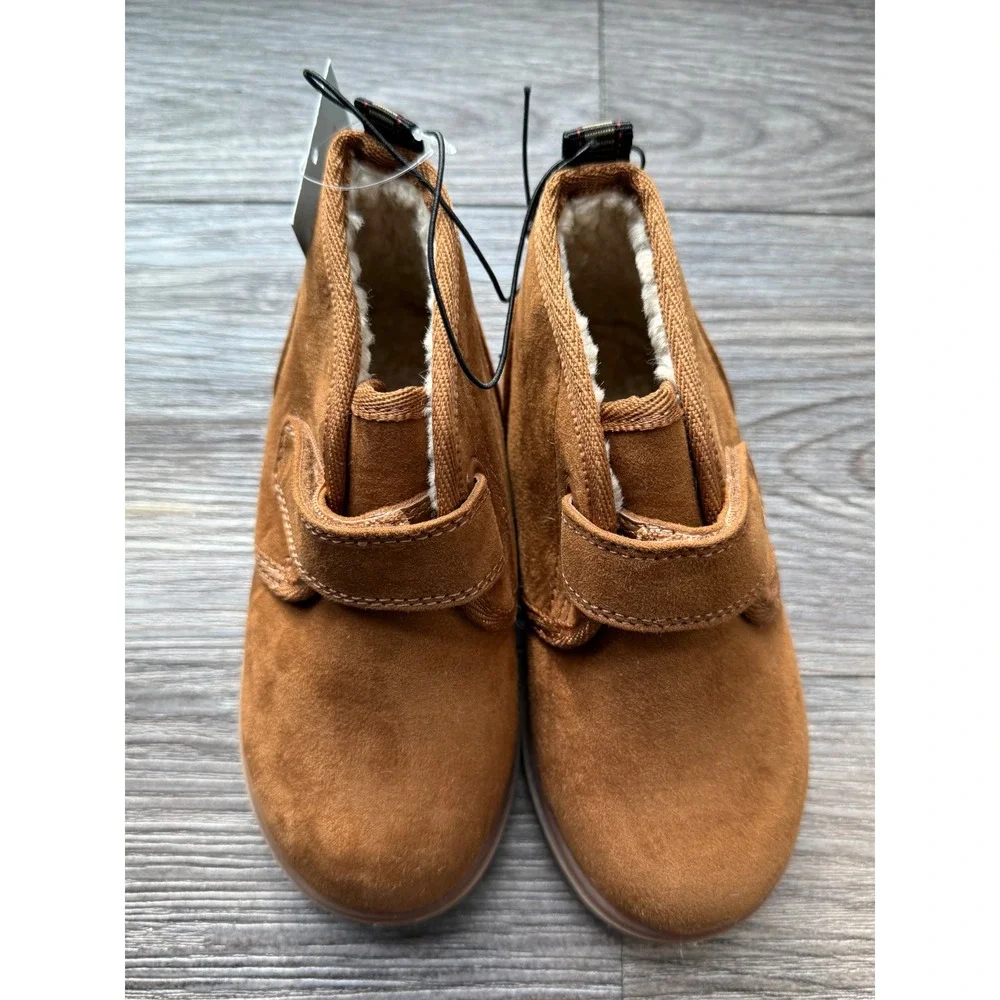 Cat & Jack Magnus‎ Cognac Faux Suede Faux Fur Lined Boots Toddler Size 8 NEW